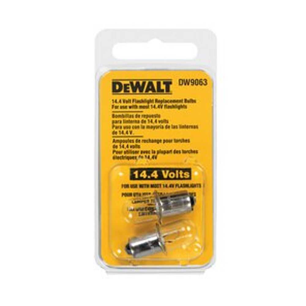 Dewalt, 2Pce 14.4V Flashlight Replacement Bulbs to suit most 14.4V Flashlights DW9063 by Dewalt