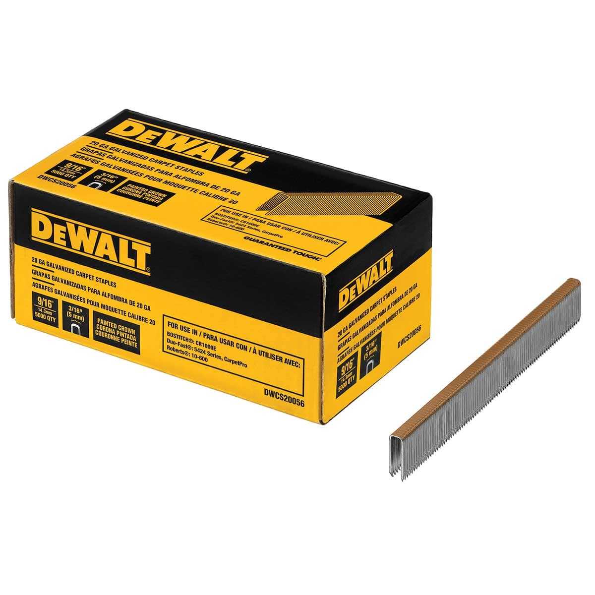 Dewalt, DEWALT 20-Gauge 9/16 in. L Galvanized Carpet Staples
