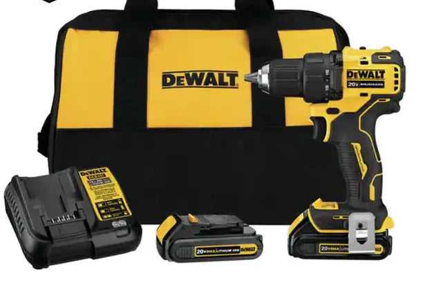 DISCOUNT BROS, DEWALT  ATOMIC 20V MAX Cordless Brushless Compact 1/2 in. Drill/Driver- $115