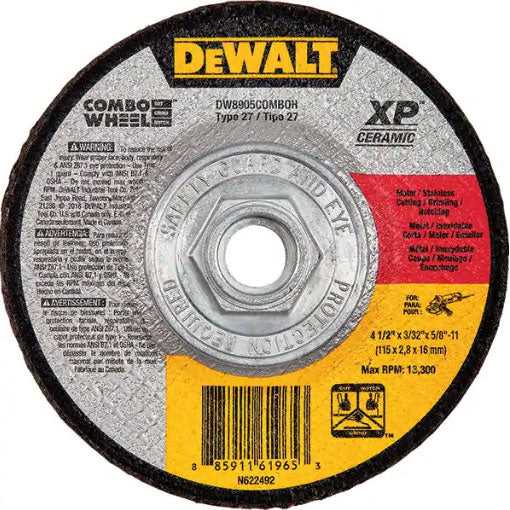 Dewalt, DeWalt DW8910COMBO 5" Steel Ceramic Abrasive Cut-Off/Grind Wheel