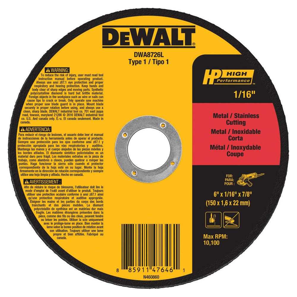 Dewalt, DeWalt DWA8726L 6" x 1/16" x 7/8" T1 High Performance Cut-Off Wheels